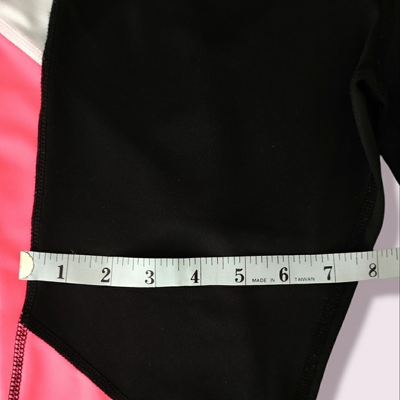 NEW Material Girl Active Juniors Small Leggings Black Pink & White - Picture 7 of 9